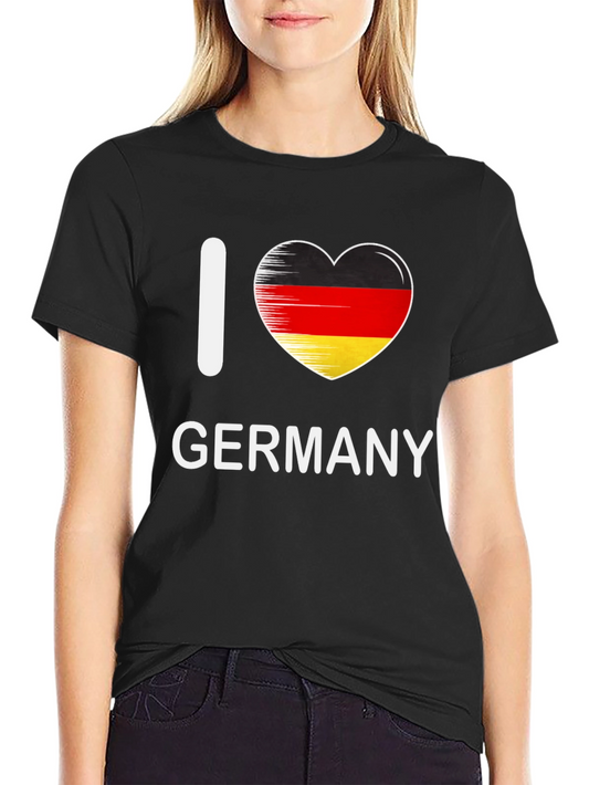 I Love Germany T-Shirt - German Flag Heart
