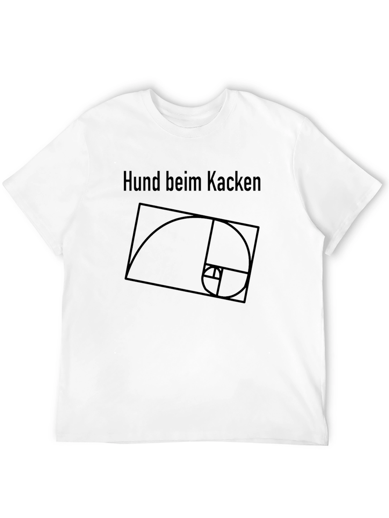 Dog Pooping Golden Ratio T-Shirt Funny
