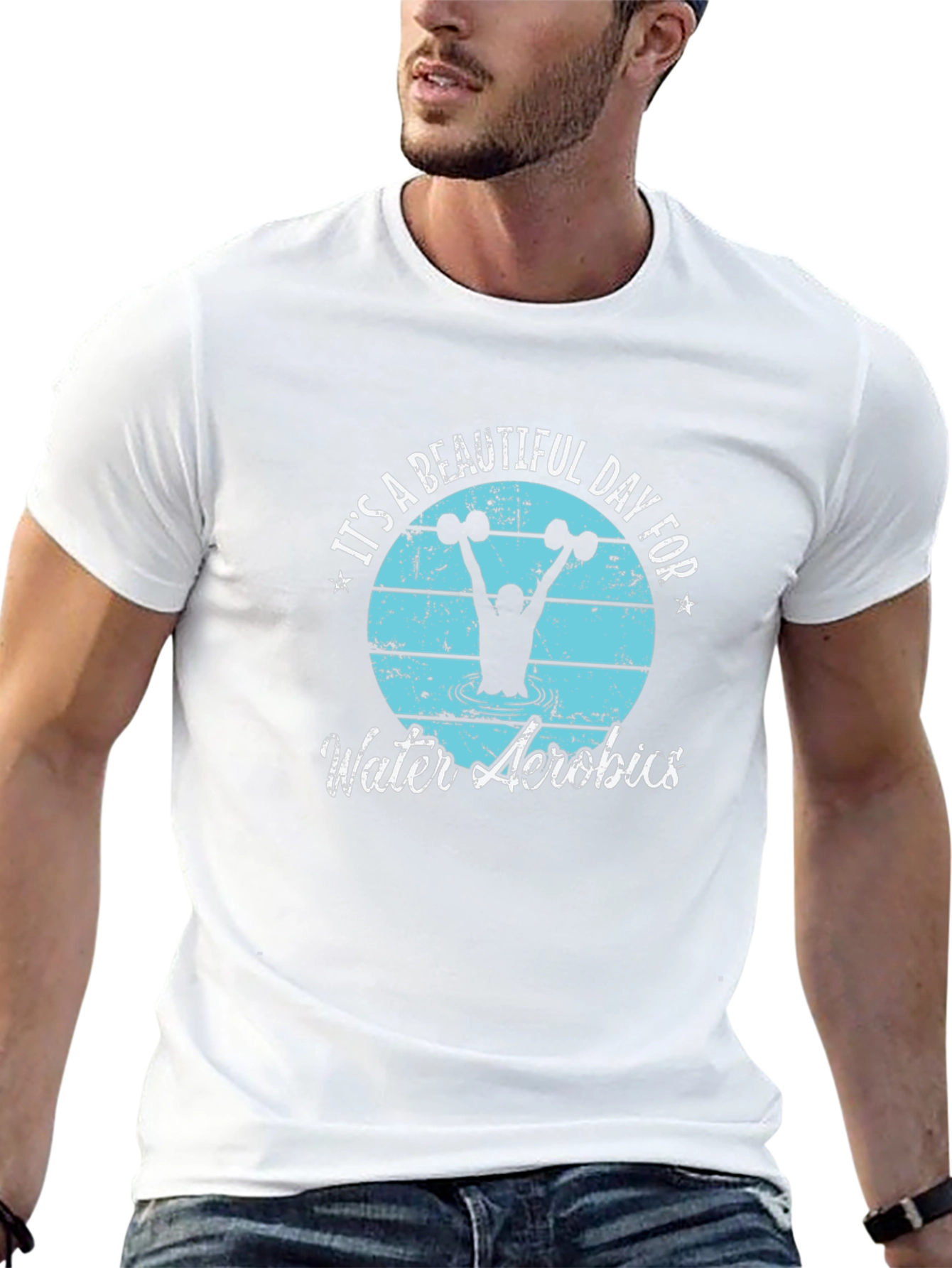Water Aerobics T-Shirt Funny Workout Tee