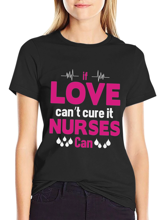 Nurses Can Cure It T-Shirt - Black