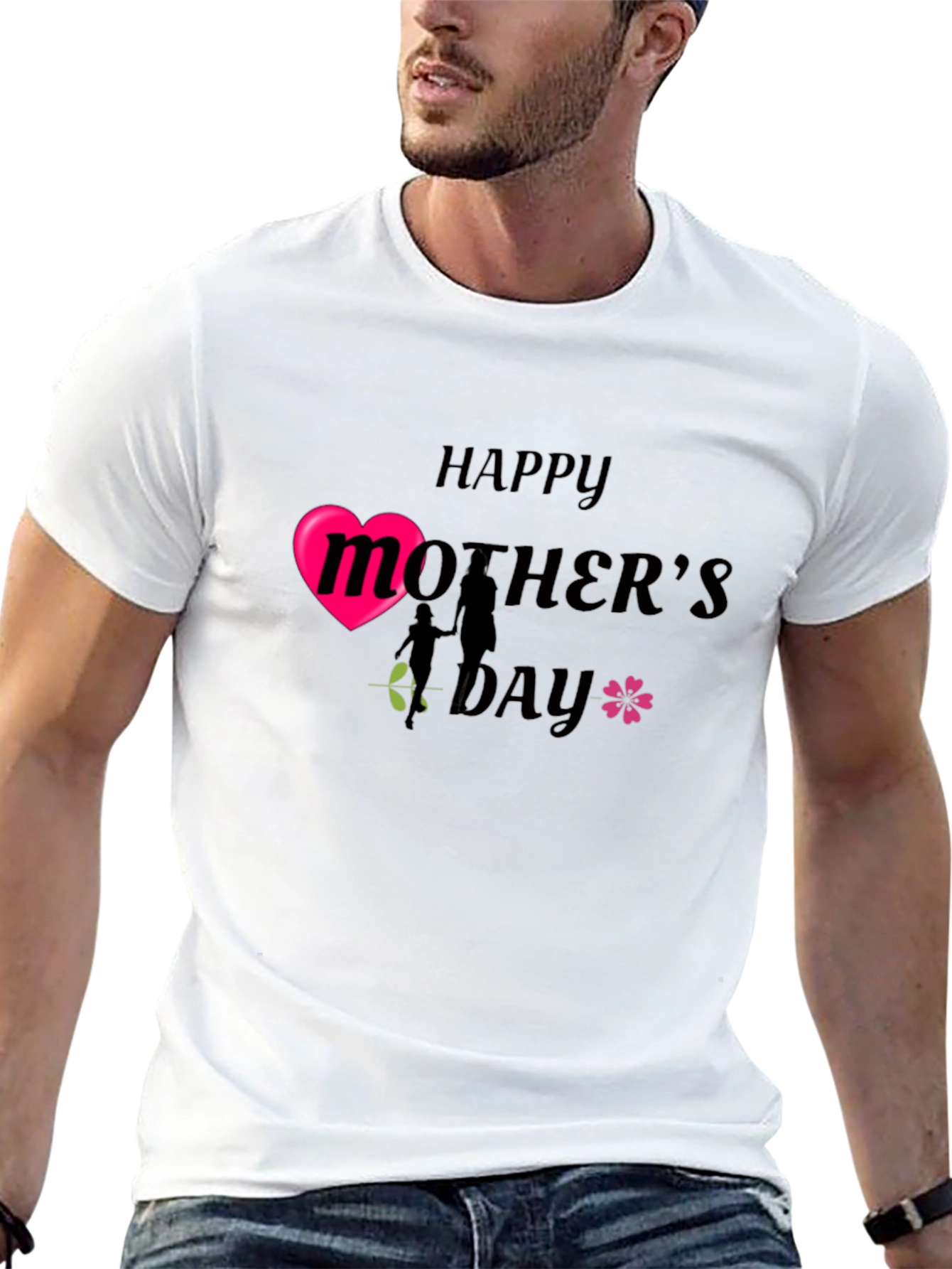 Happy Mothers Day T-Shirt - Black Graphic Tee