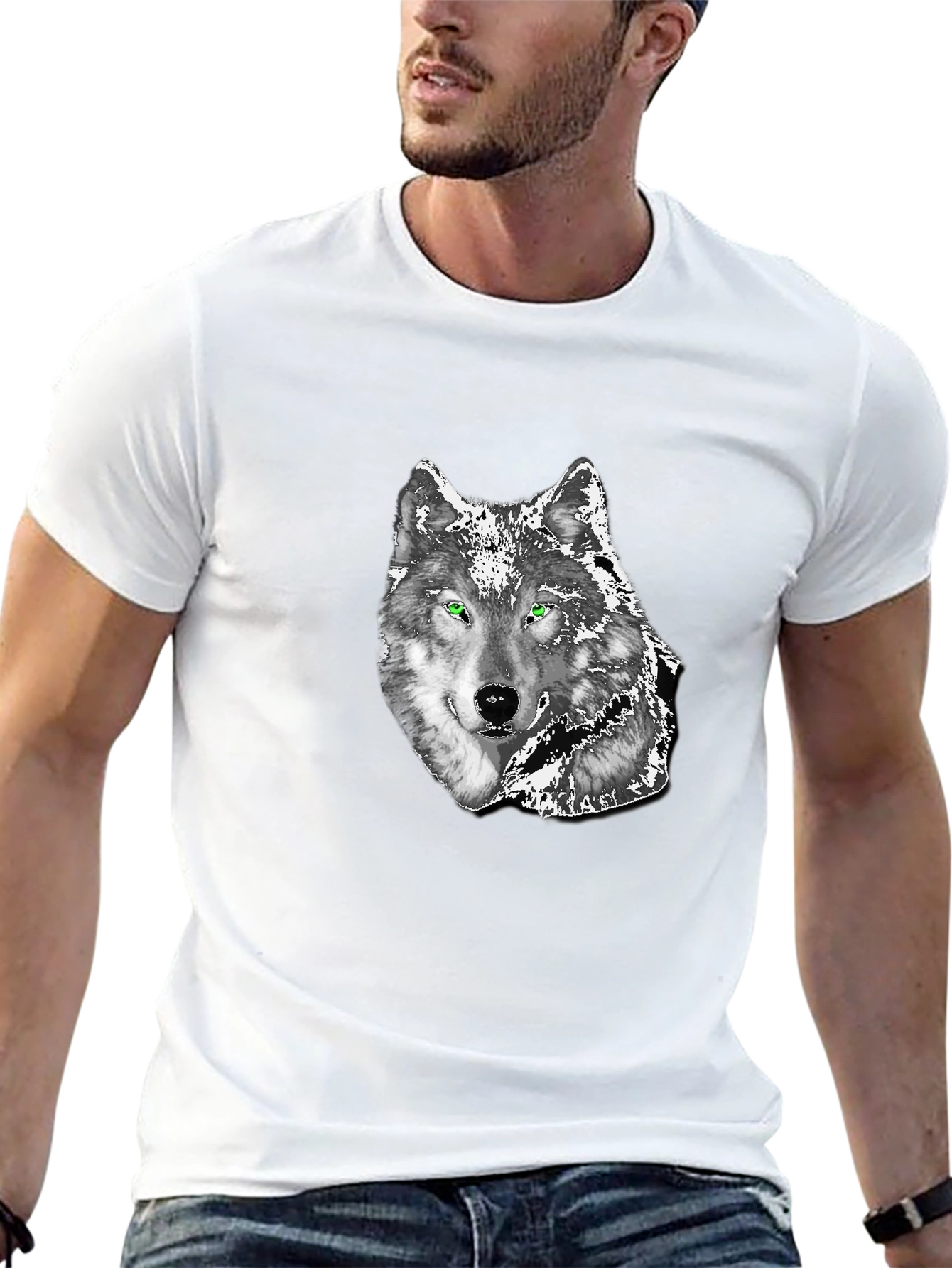 Wolf Graphic Black T-Shirt - Mens Fashion Tee