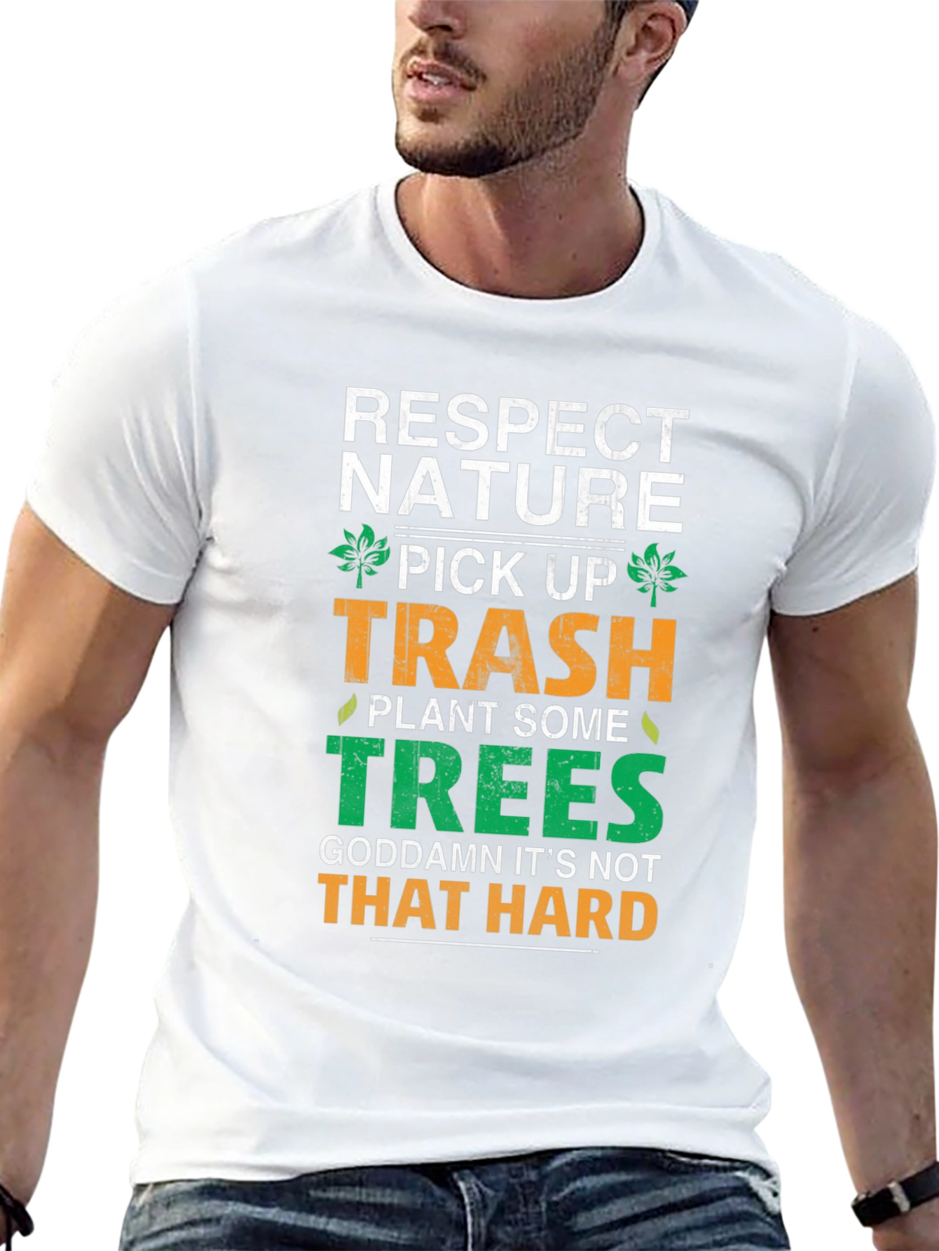 Respect Nature Black Graphic Tee