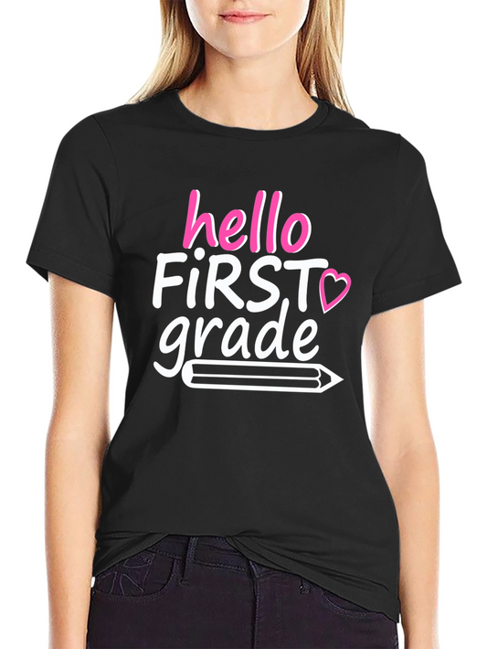 Hello First Grade T-Shirt - Back to School Teacher Tee