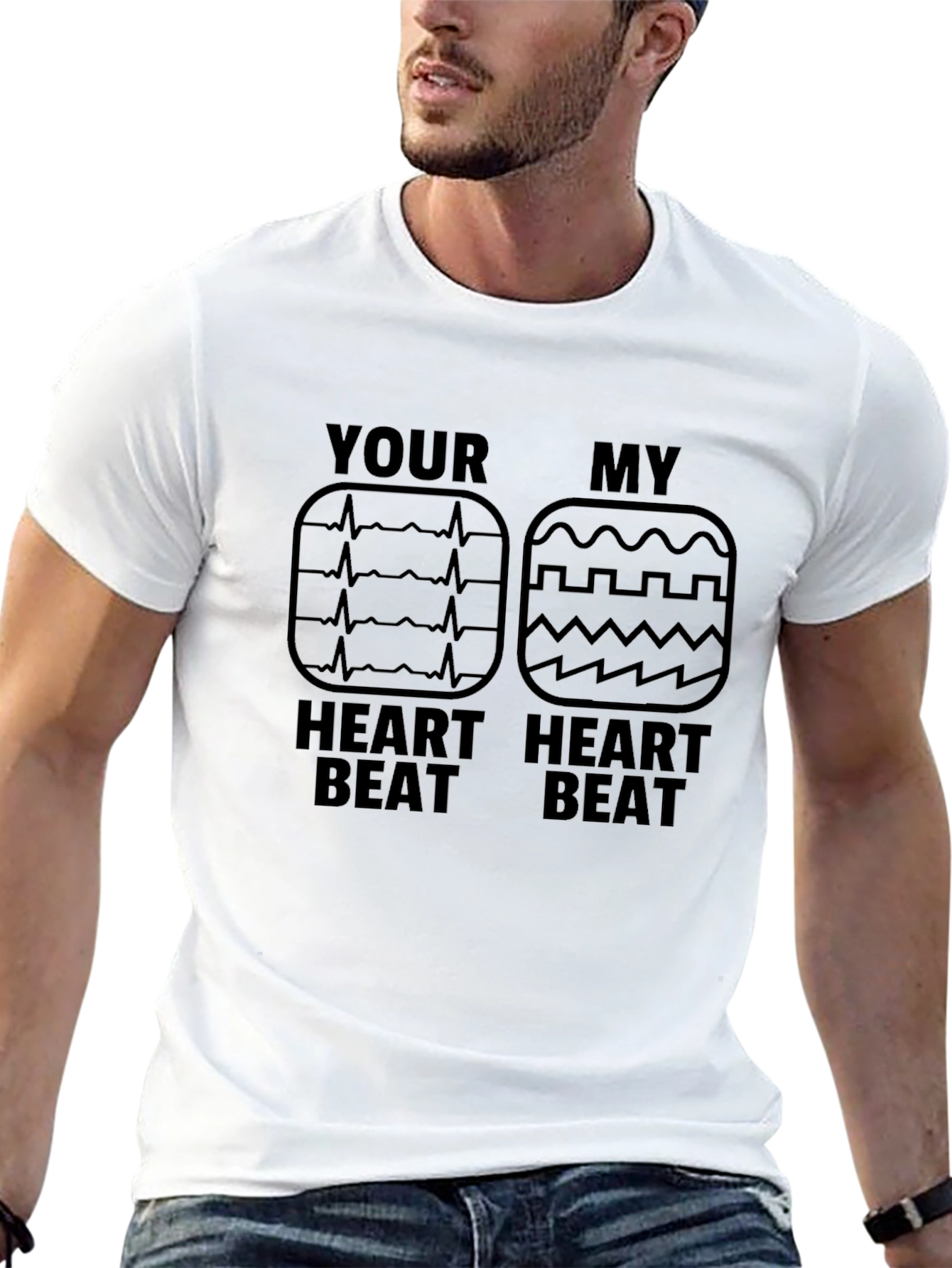 Your Heartbeat My Heartbeat T-Shirt Funny Love Tee