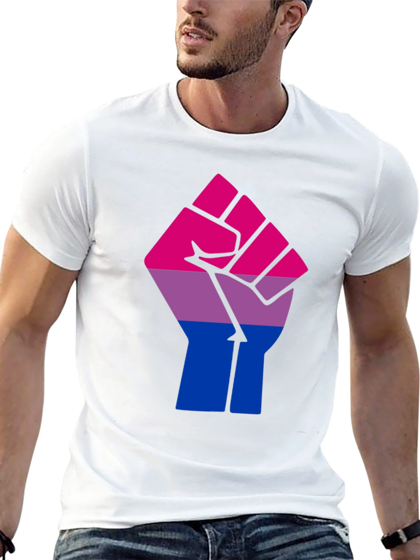 Bisexual Pride Fist Graphic T-Shirt