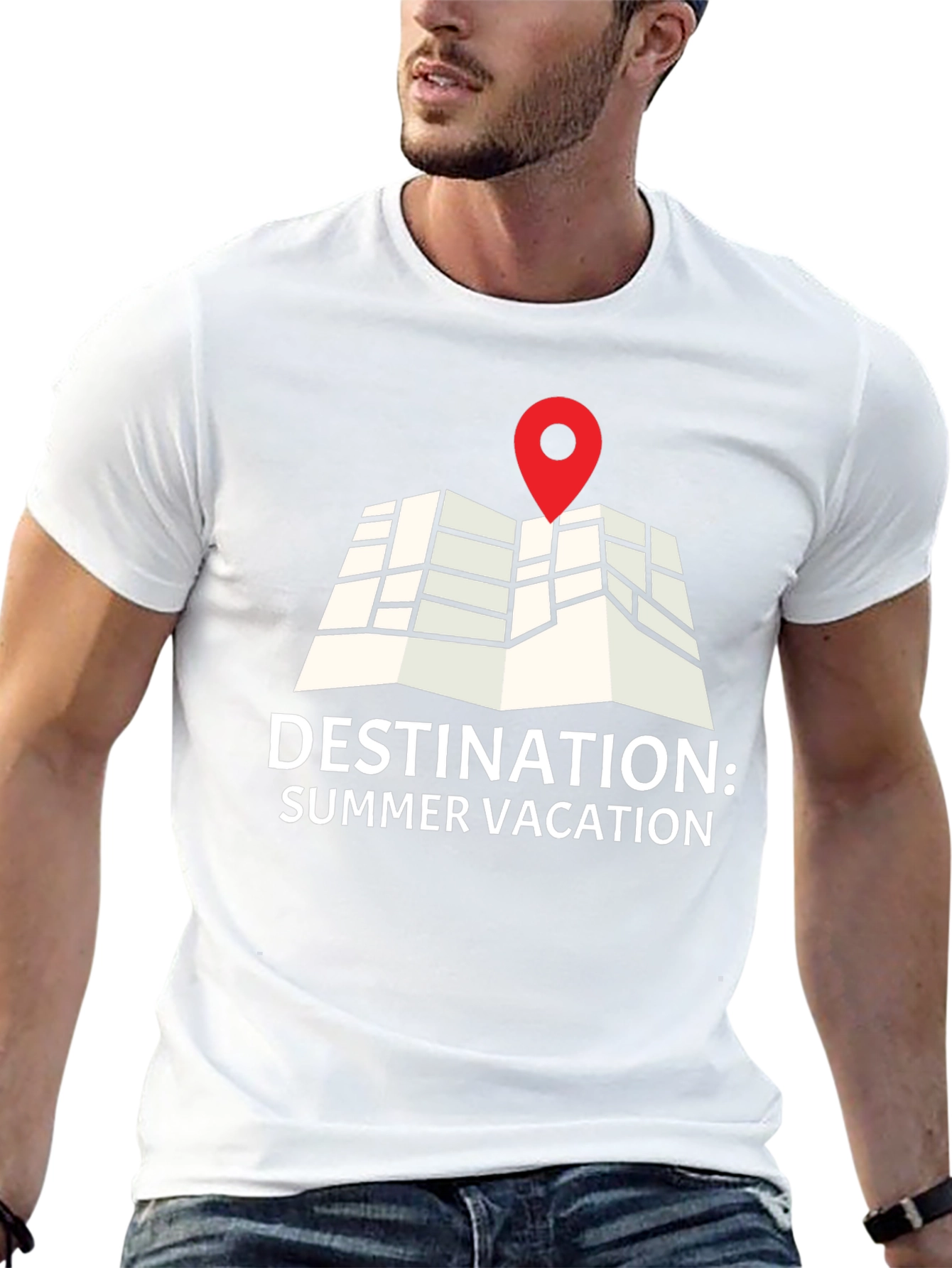 Destination Summer Vacation Black T-Shirt