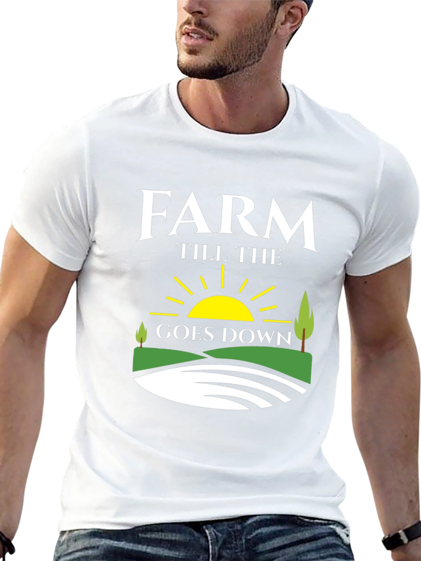 Farm Till The Goes Down Black T-Shirt