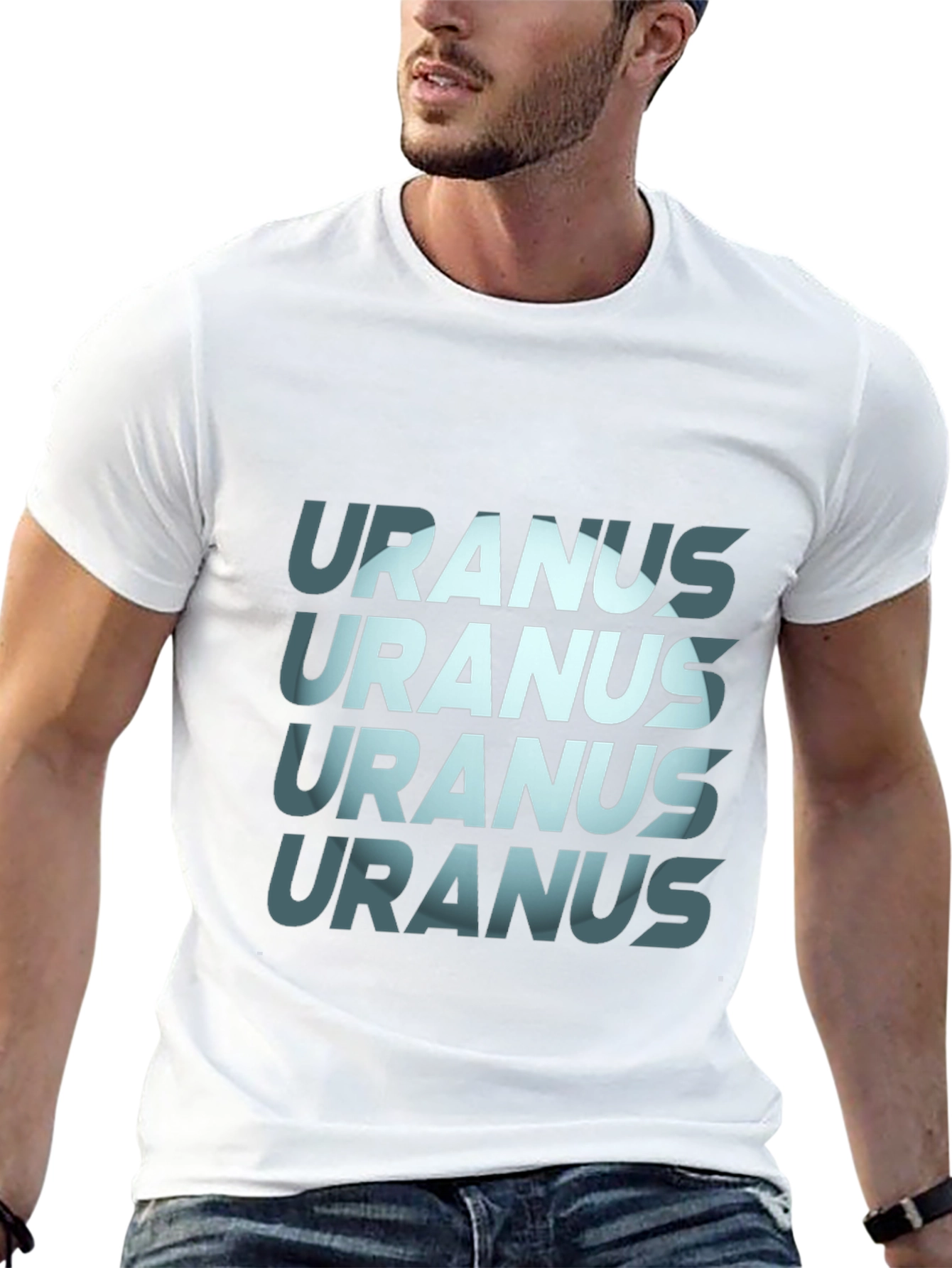 Uranus Graphic Print Tee - Bold Statement T-Shirt