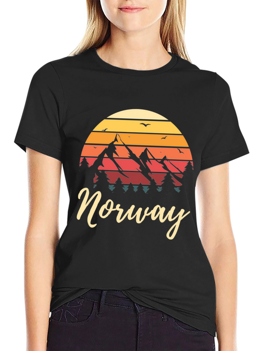 Norway Mountain Sunset Graphic Tee
