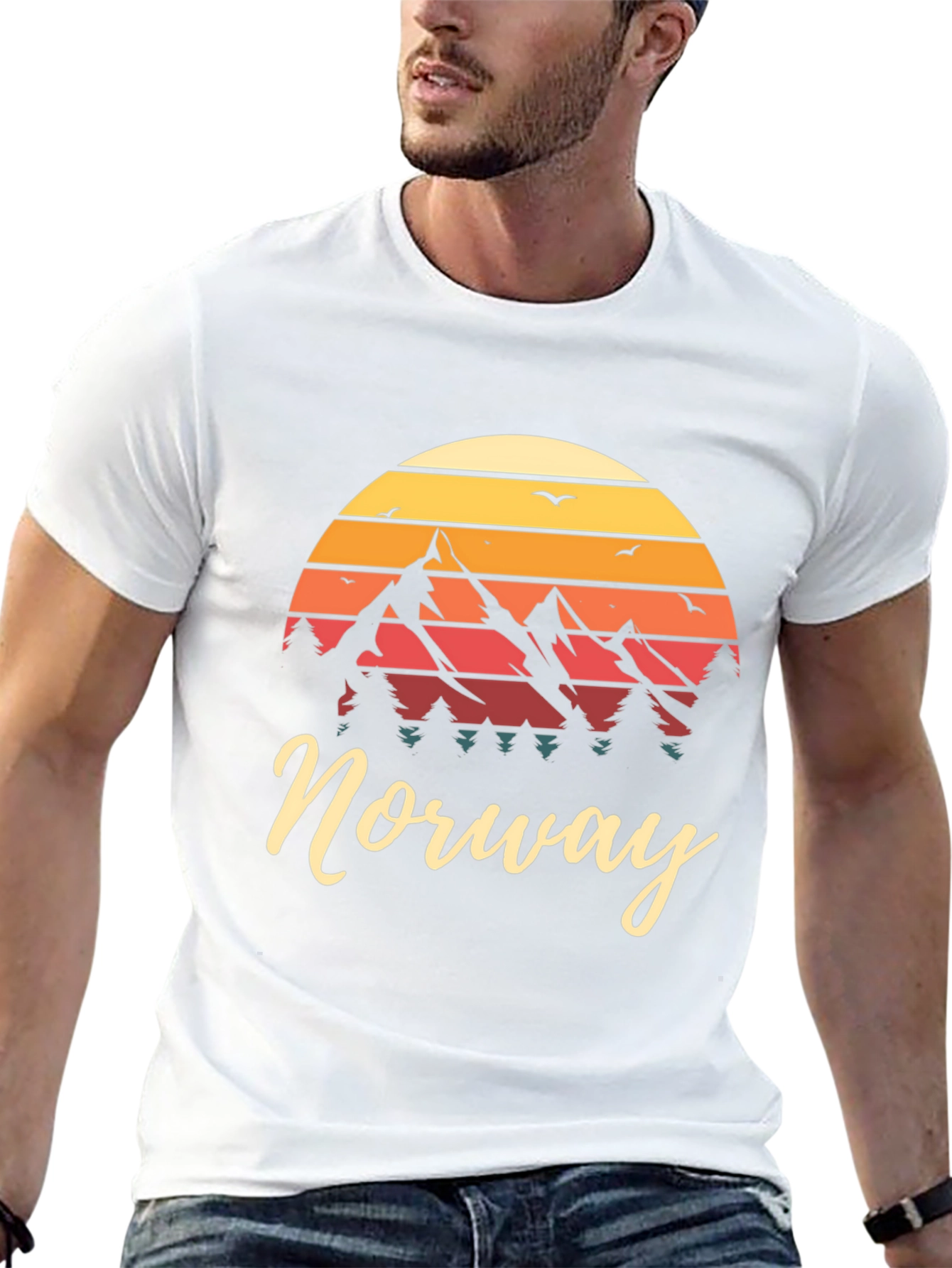 Norway Mountain Sunset Graphic Tee