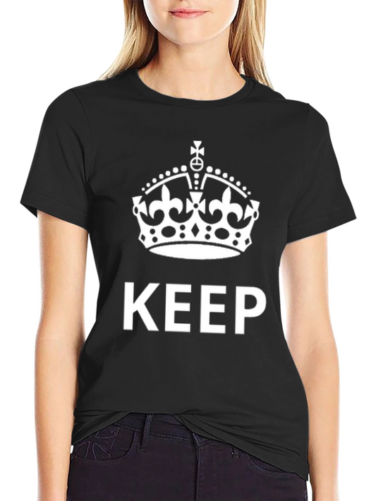 Keep Calm Crown Graphic Tee - Black