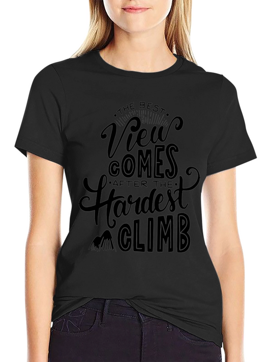 Inspirational Climbing T-Shirt - The Best View
