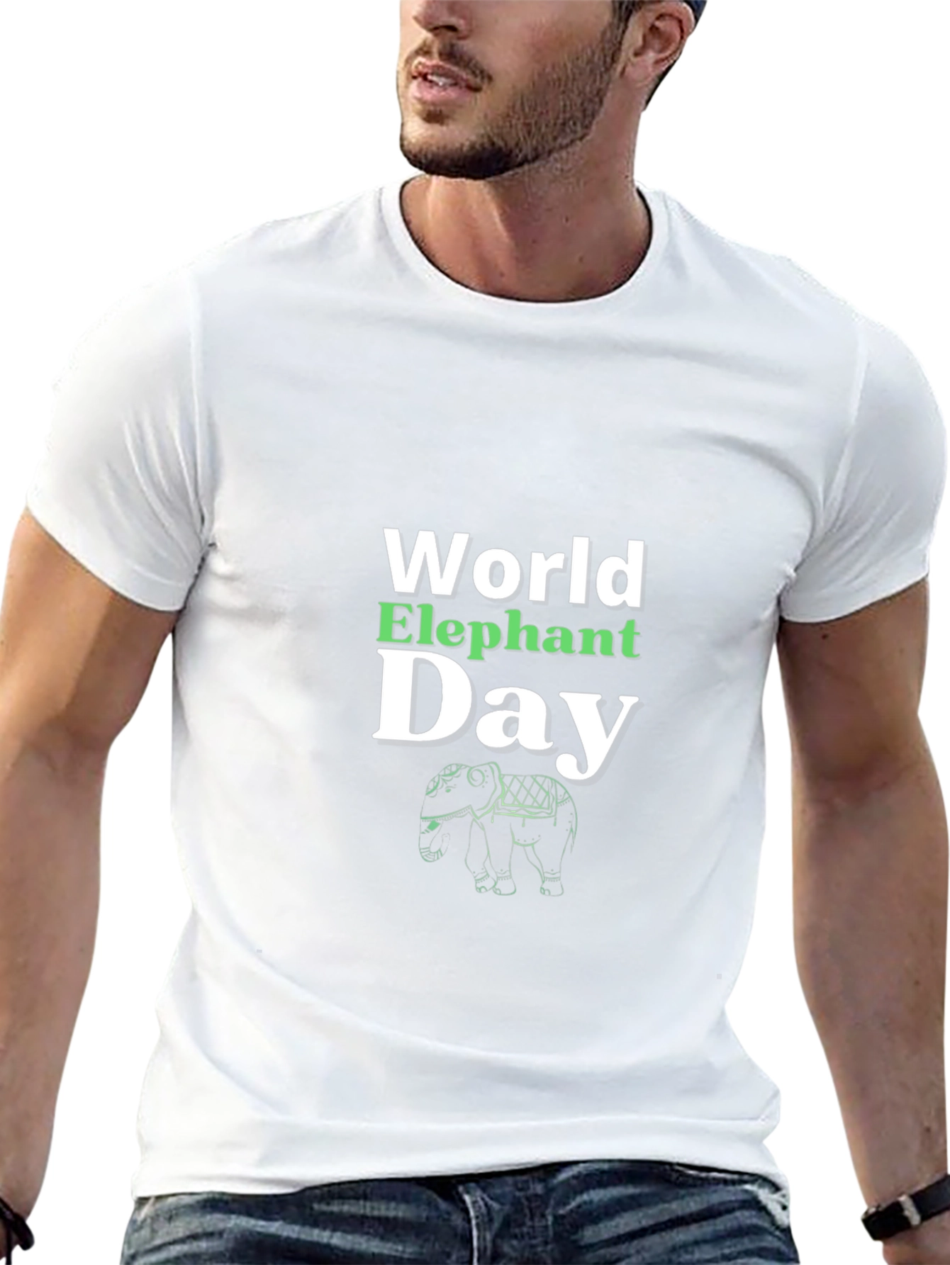 World Elephant Day Black T-Shirt