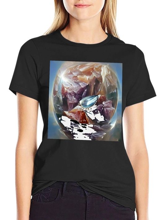 Abstract Art Tee: Gemstone Orb Design T-Shirt