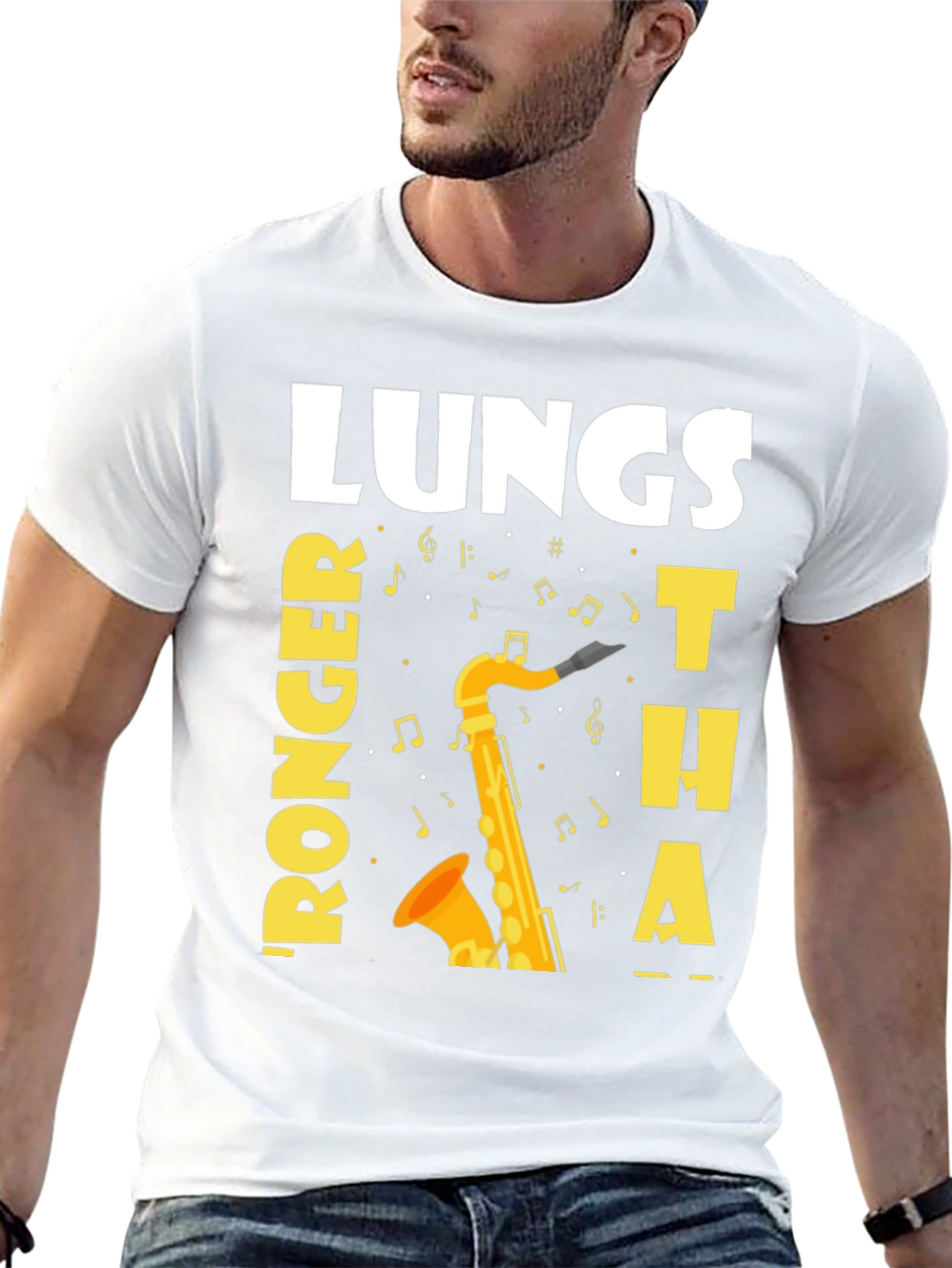 Saxophone Player Funny Lungs T-Shirt