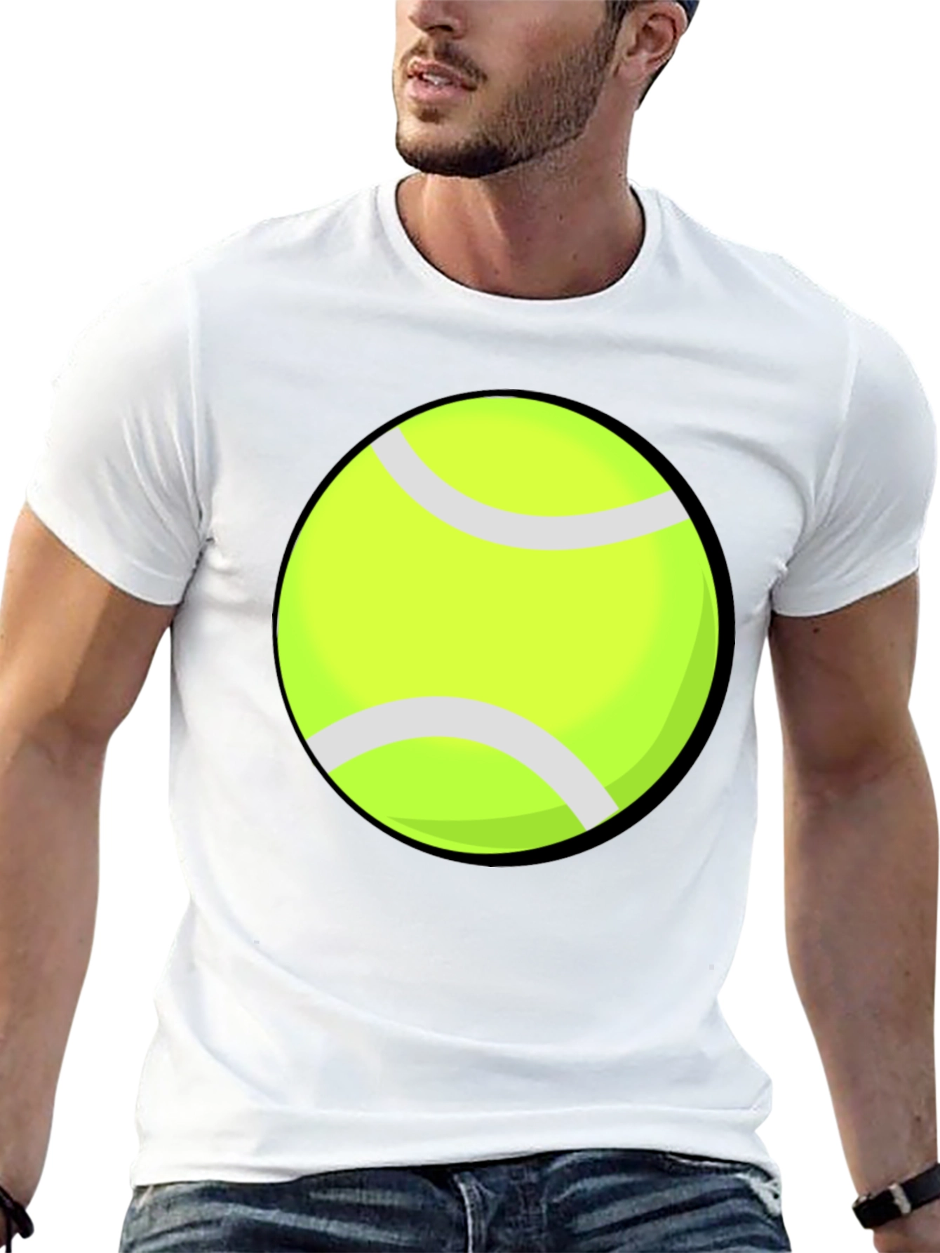 Tennis Ball Graphic Tee - Sporty Style
