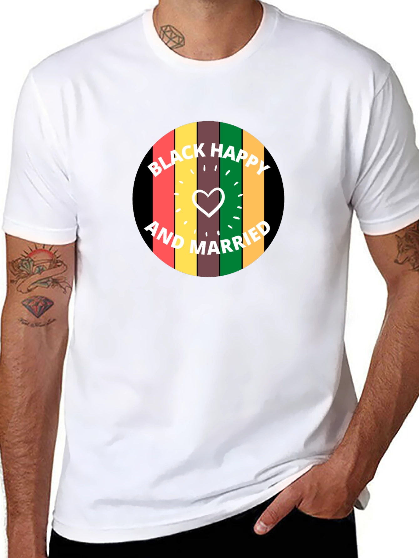 Black Happy and Married Tee