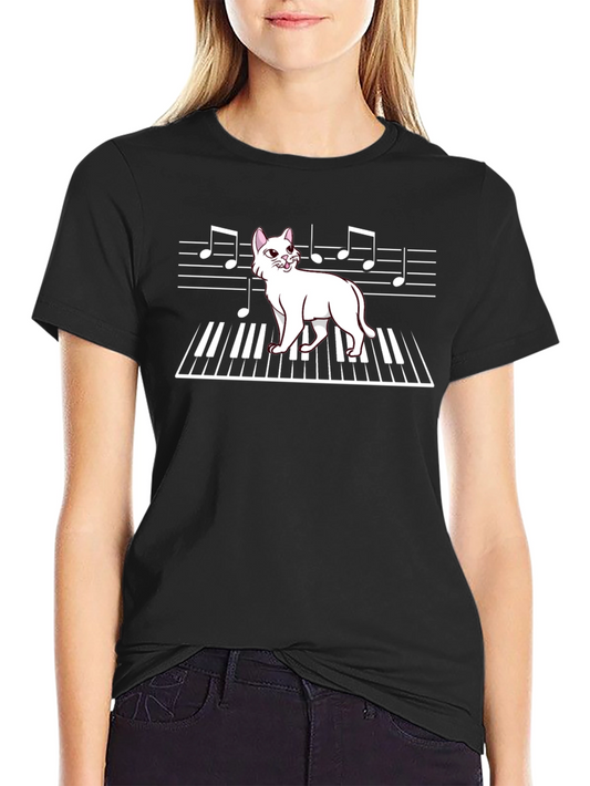 Cat Piano Music Shirt