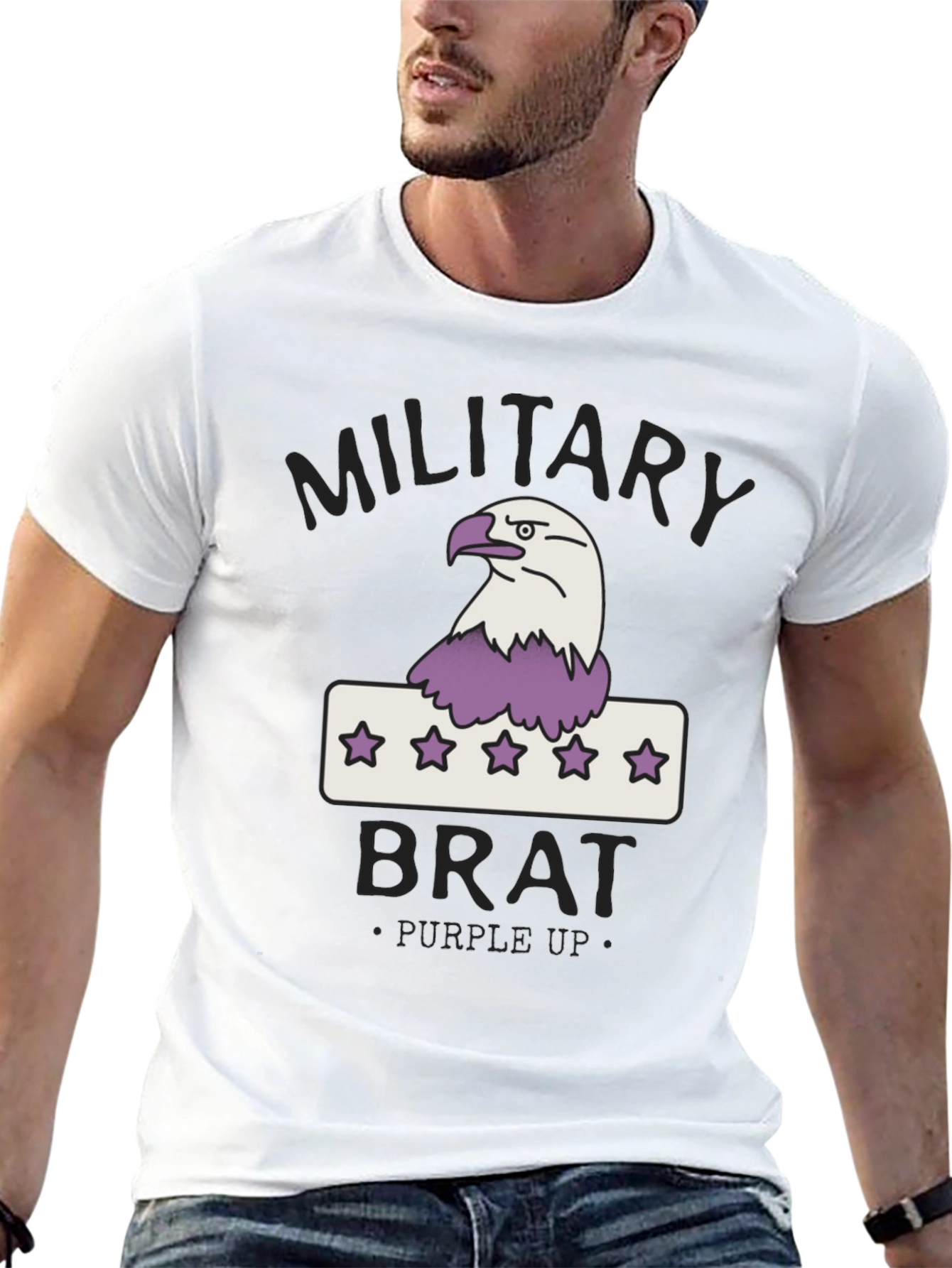 Military Brat T-Shirt - Purple Up