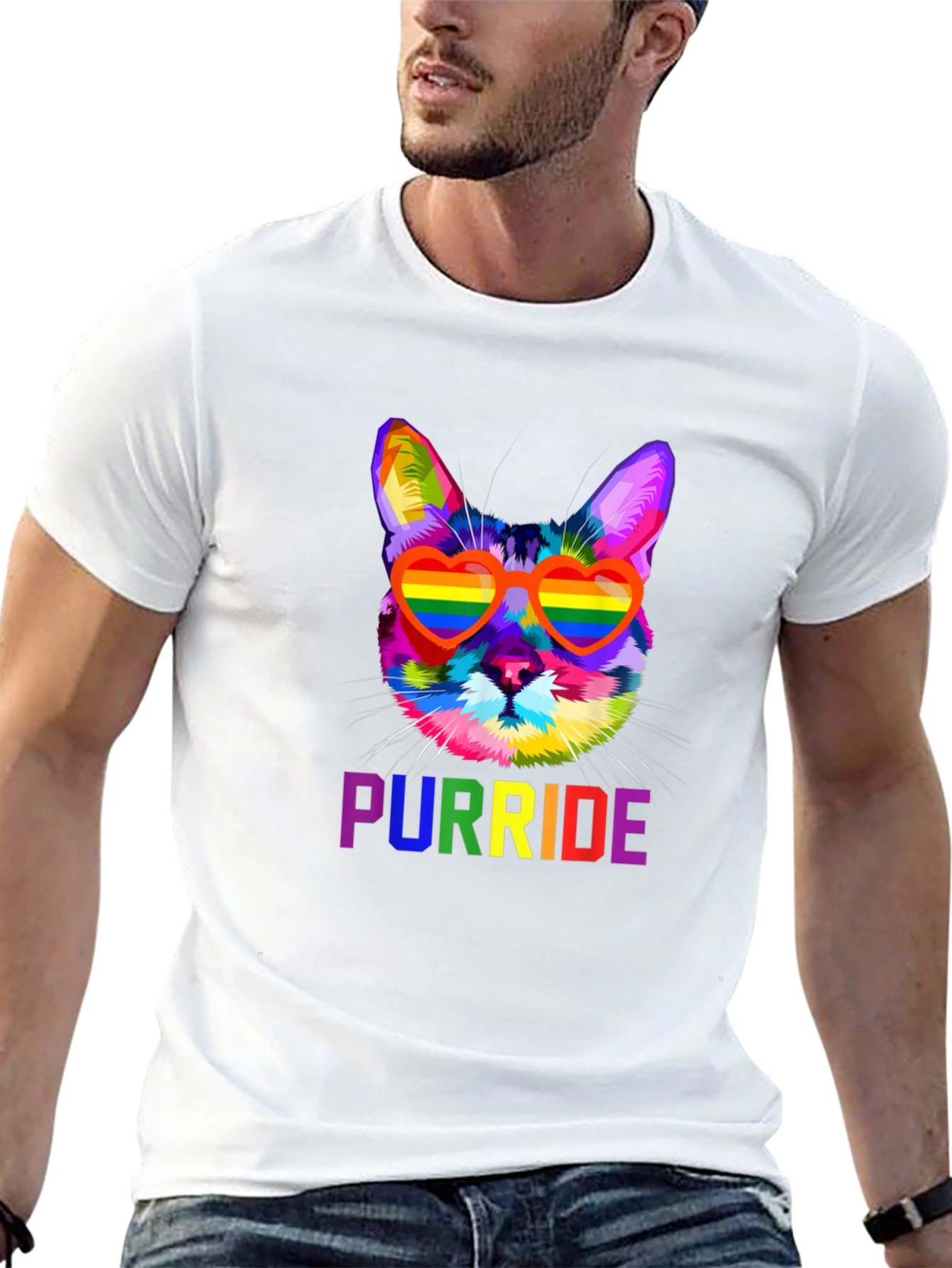 Rainbow Purride Cat T-Shirt