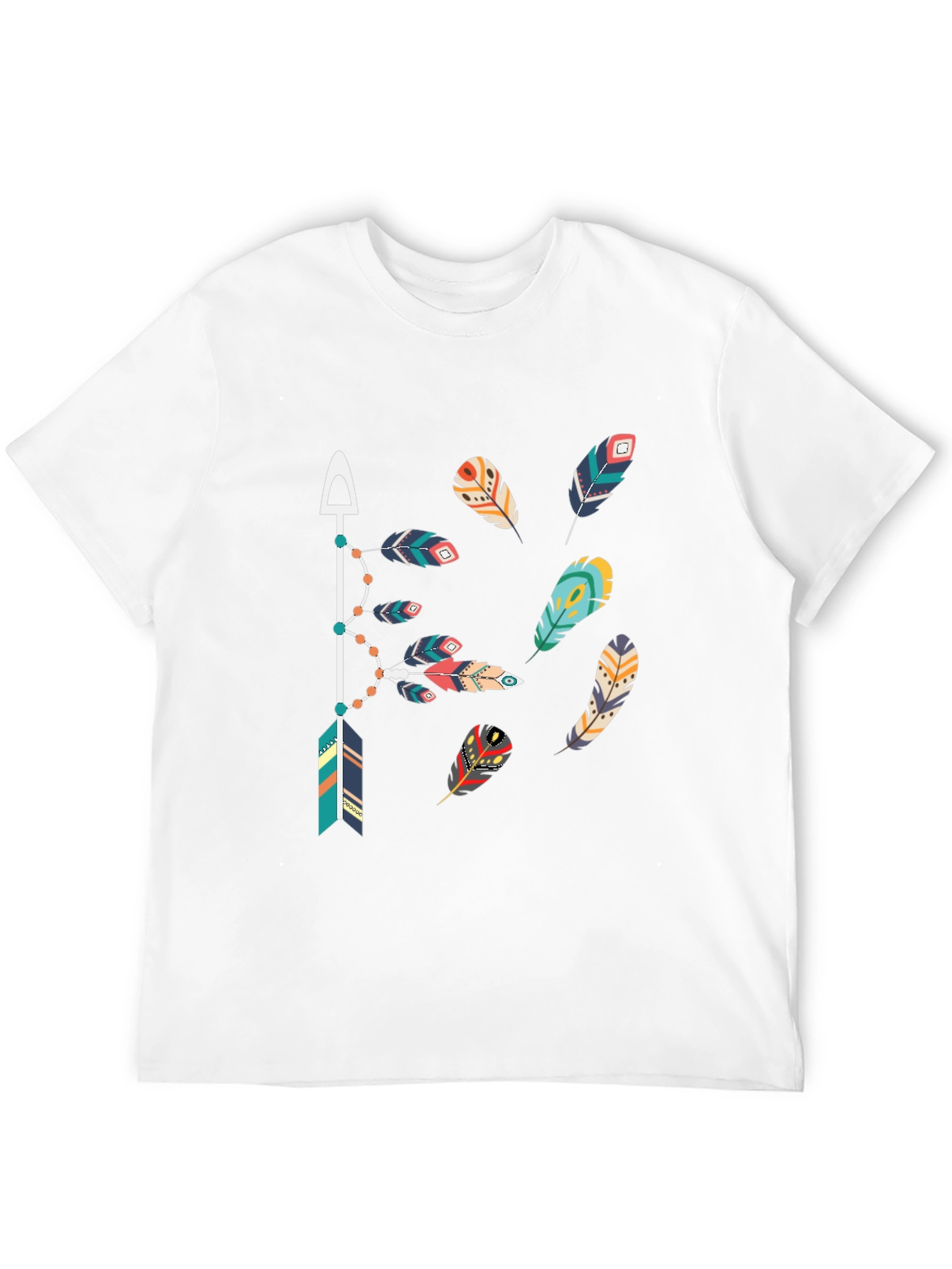 Feather Arrow Graphic Tee - Casual Black T-Shirt