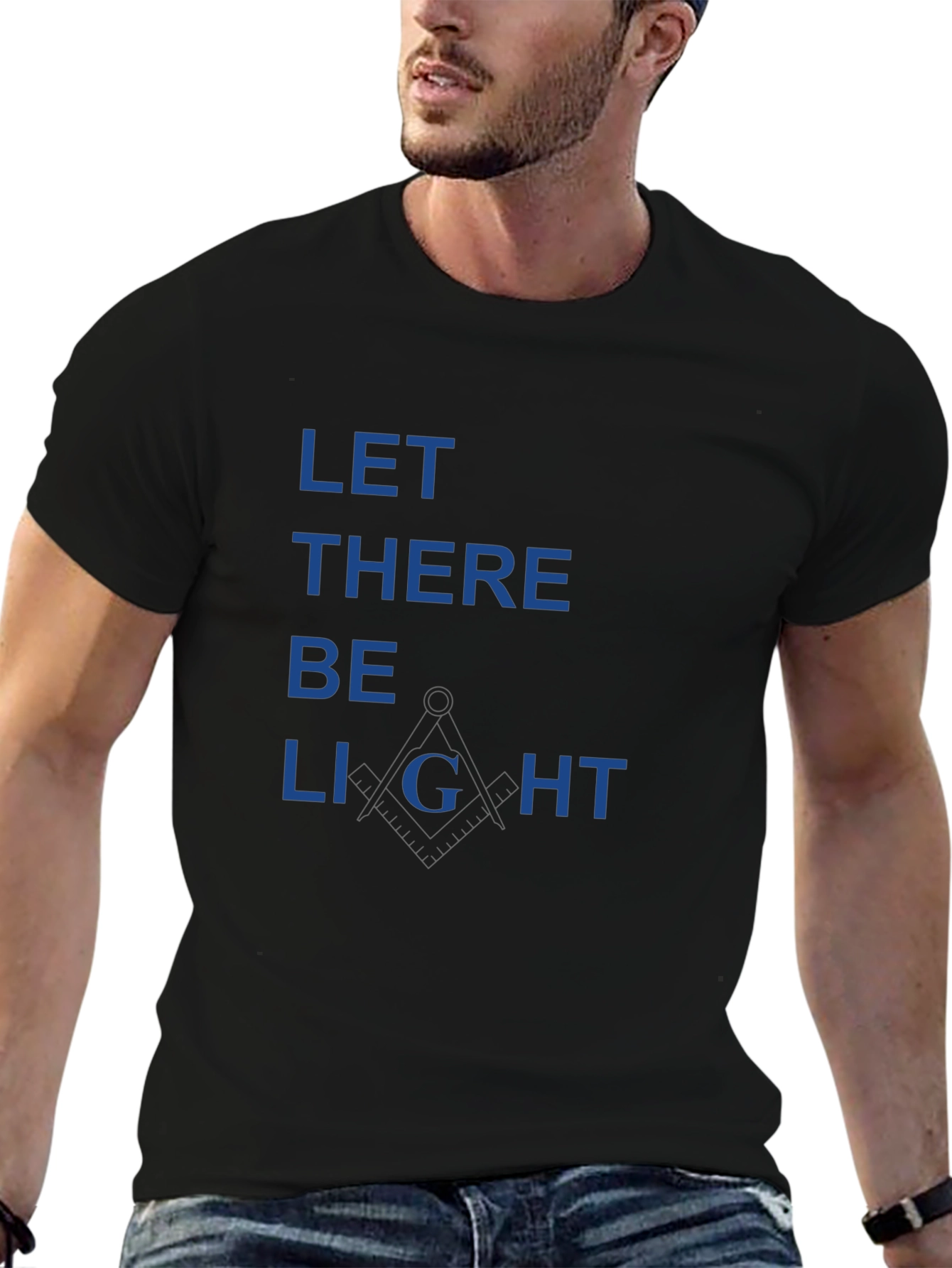 Let There Be Light Masonic T-Shirt - Black