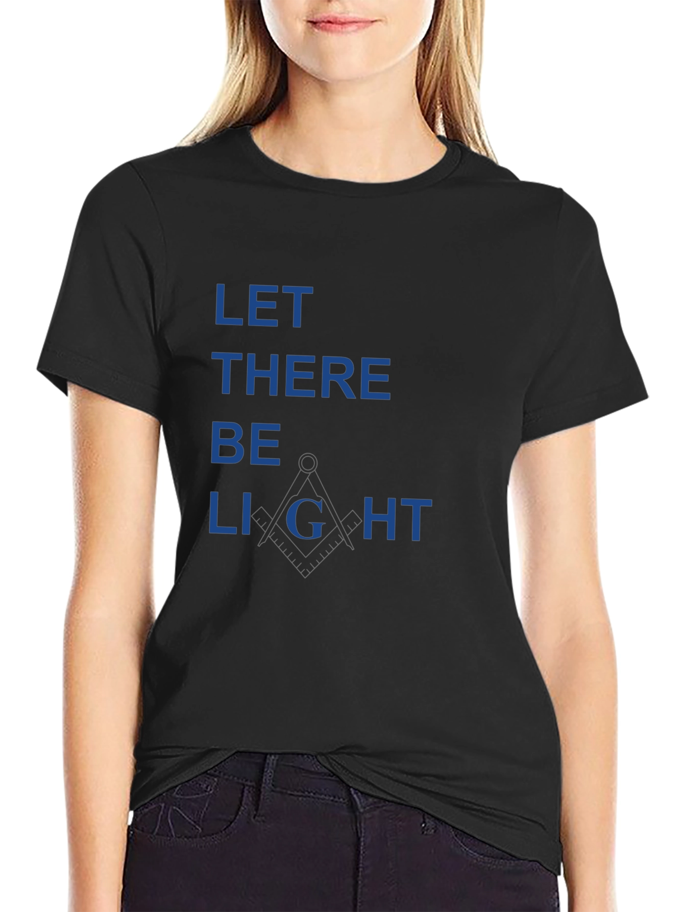 Let There Be Light Masonic T-Shirt - Black
