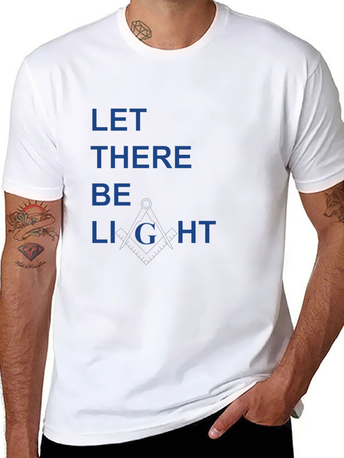 Let There Be Light Masonic T-Shirt - Black