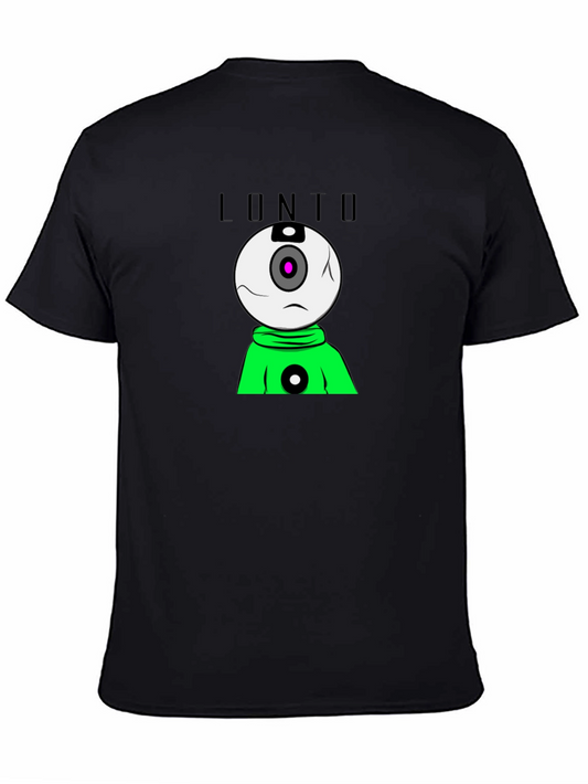 Lonto Graphic T-Shirt - Black Crew Neck Tee