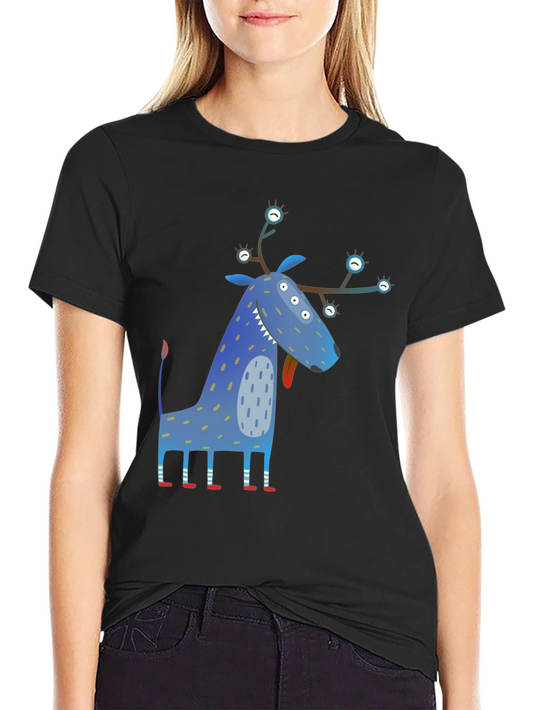 Funky Blue Monster Graphic Tee - Unique Design!