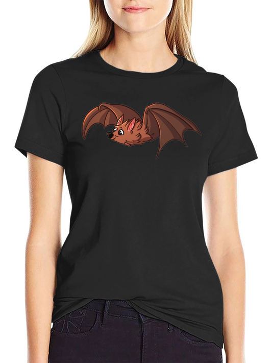Cartoon Bat Graphic T-Shirt - Soft Cotton Blend Tee