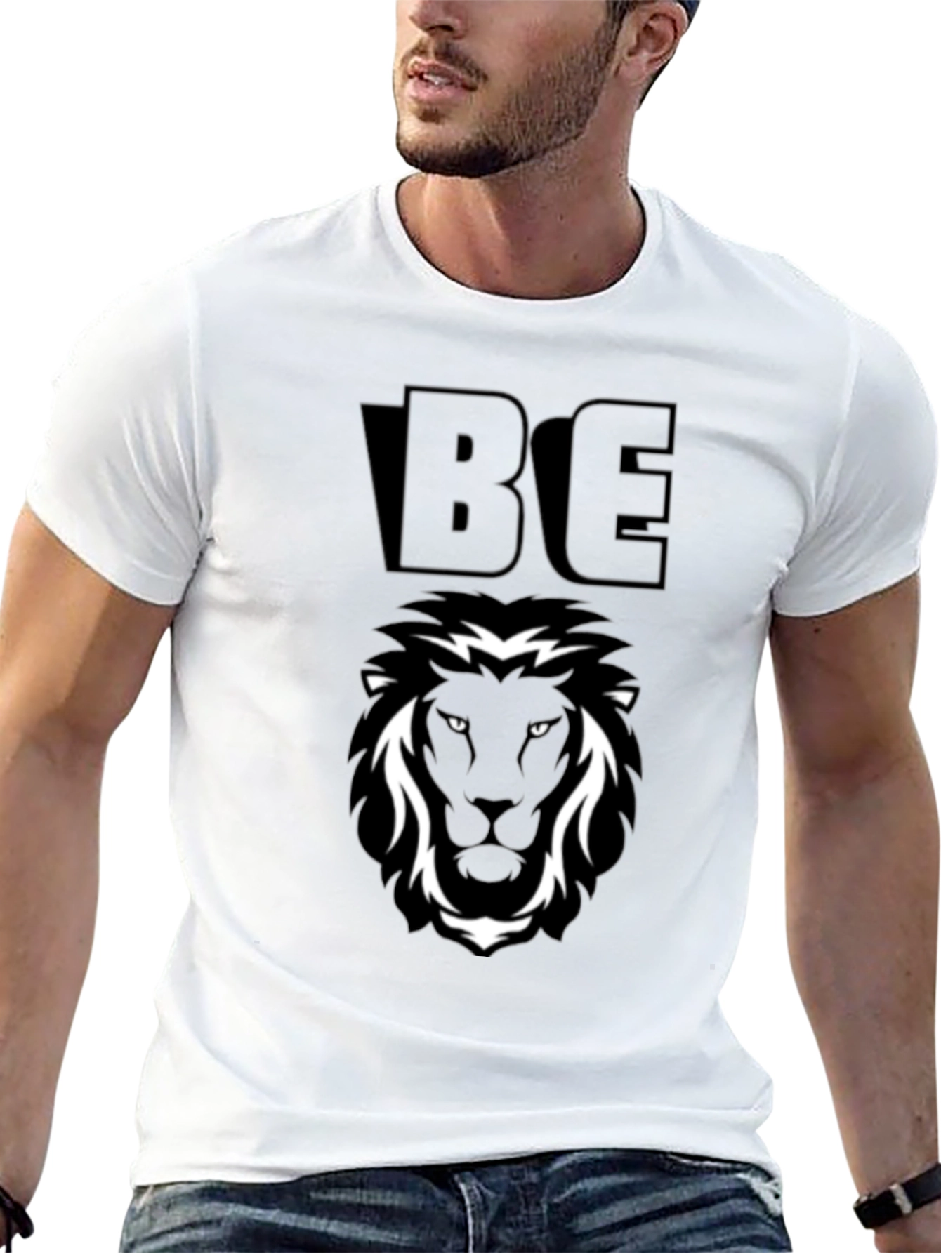 Be Lion T-Shirt - Bold Graphic Print Tee