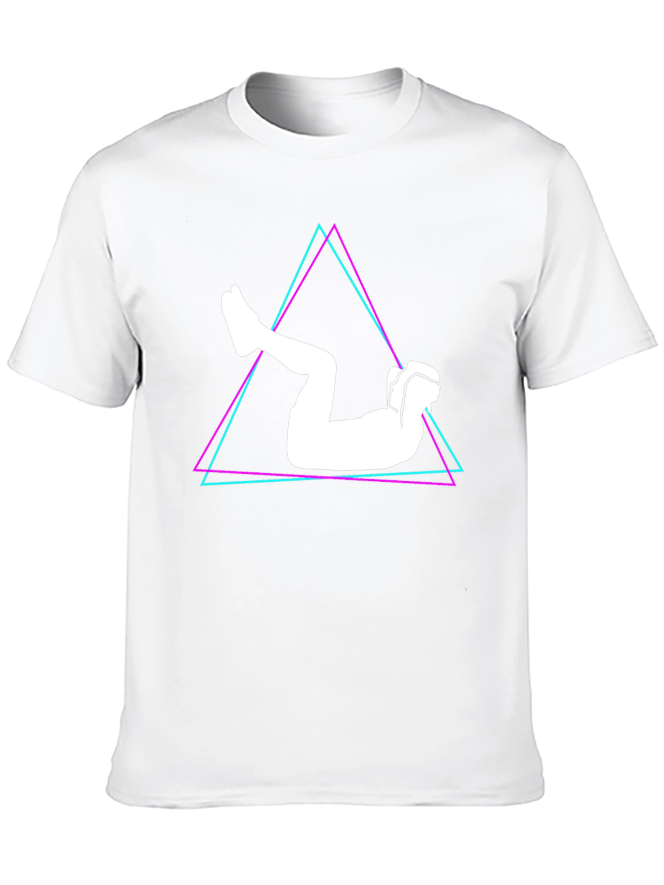 Geometric Abs Workout Black T-Shirt