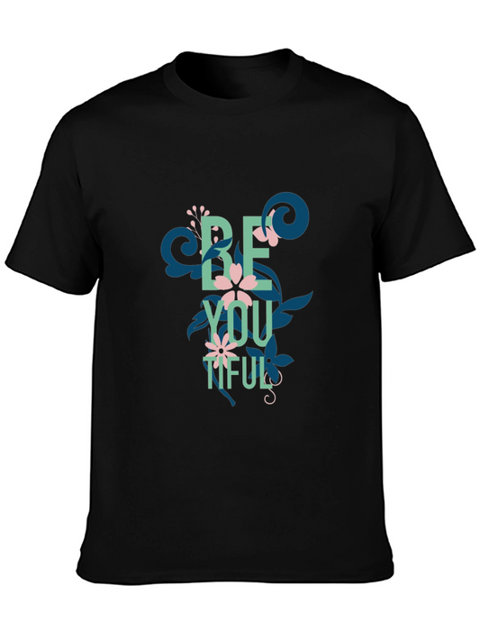 Be You Tiful Graphic Tee - Stylish Floral Design