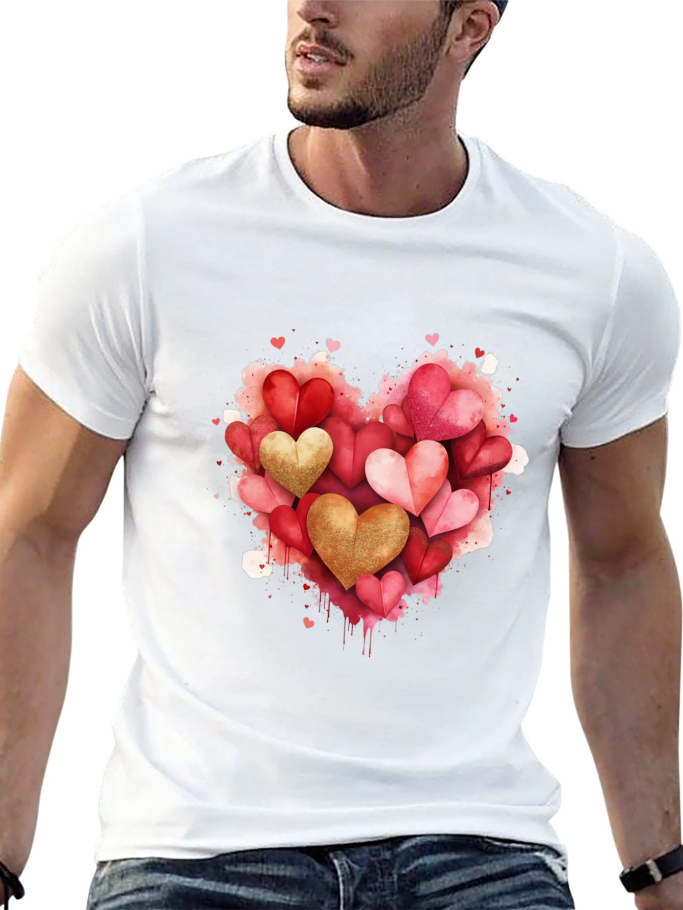 Heart Valentines Day Graphic T-Shirt