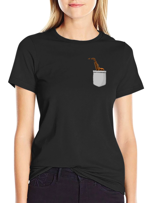 Saxophone Pocket Graphic Tee - Musicians Fashion