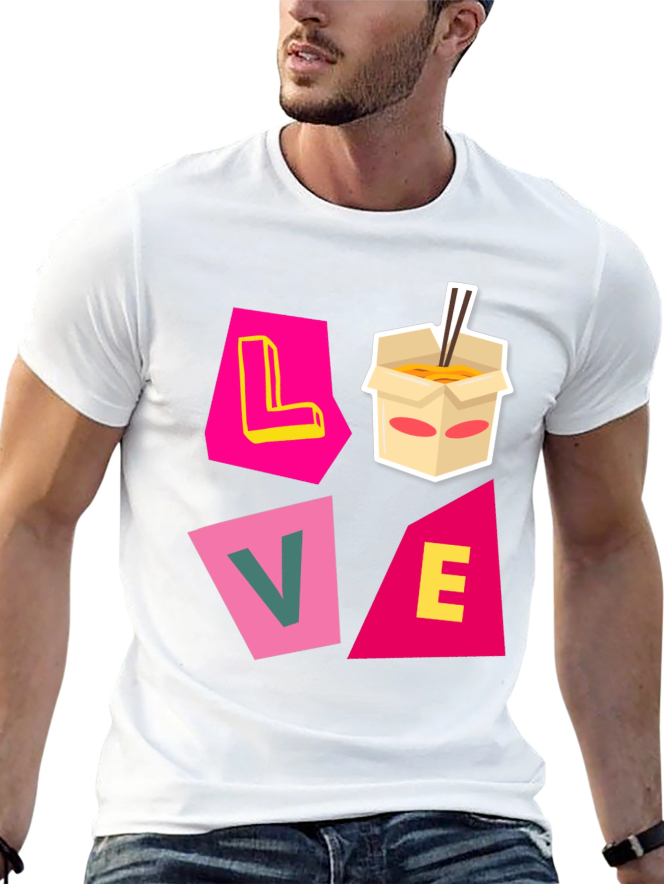 Love Noodles Black Graphic Tee
