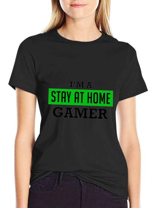 Stay At Home Gamer Black T-Shirt