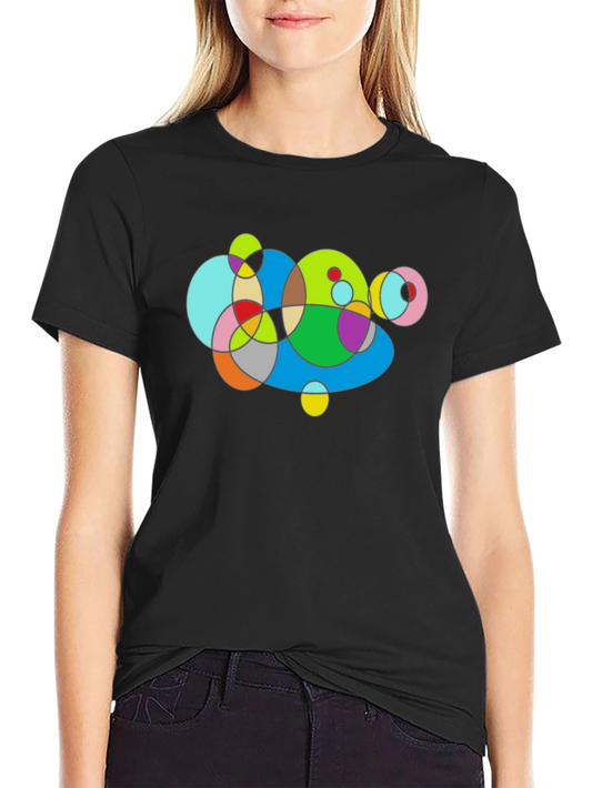 Abstract Geometric Circles Graphic T-Shirt
