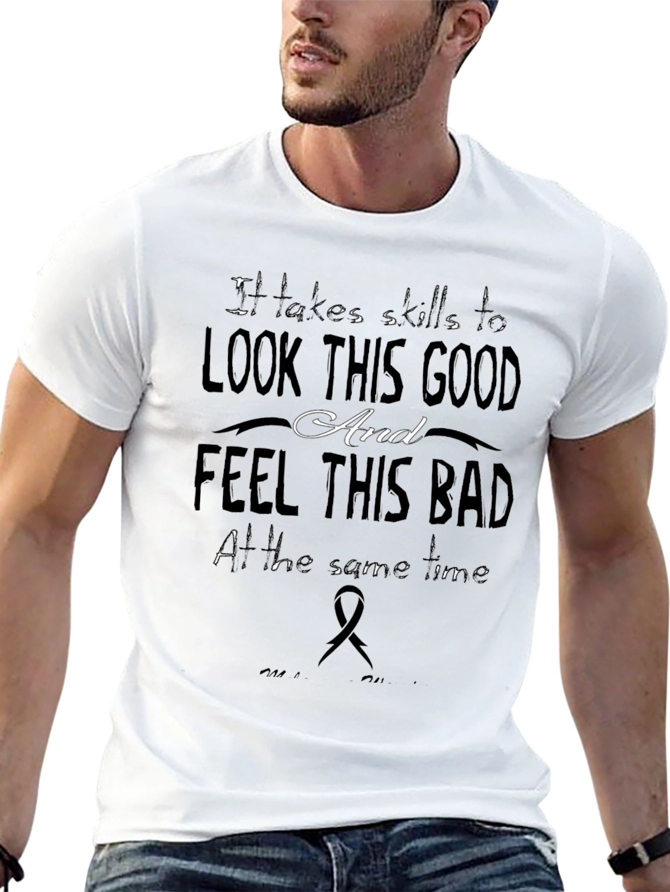 It Takes Skills T-Shirt - Black Ribbon Design