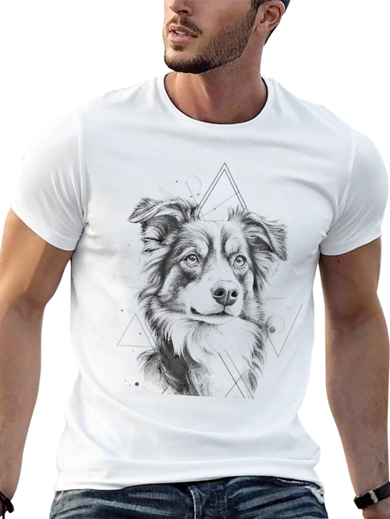 Dog Graphic Black T-Shirt