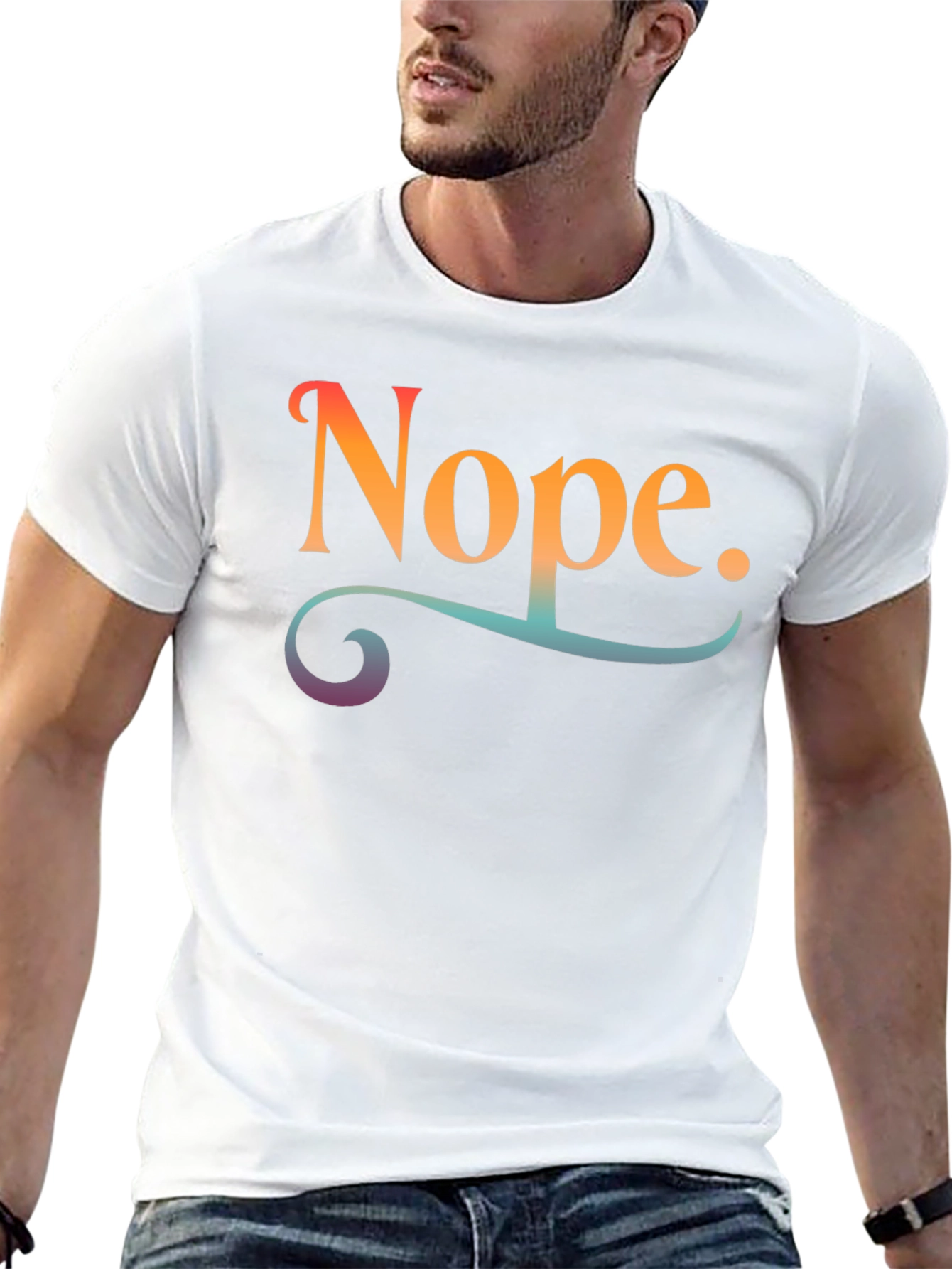 Nope Graphic Tee - Unisex Black T-Shirt