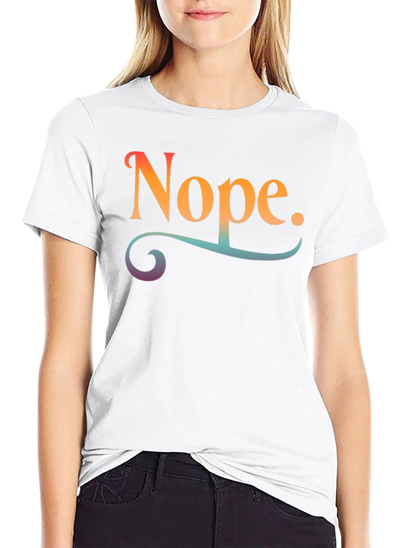 Nope Graphic Tee - Unisex Black T-Shirt