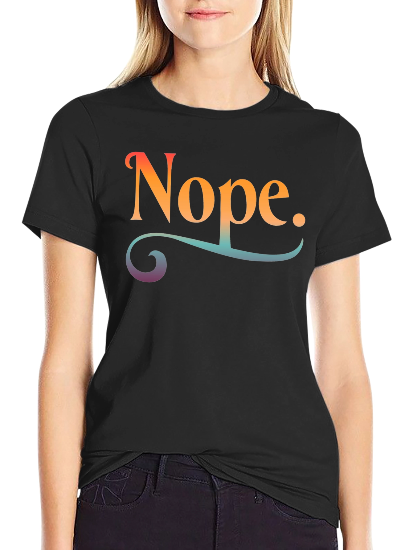 Nope Graphic Tee - Unisex Black T-Shirt