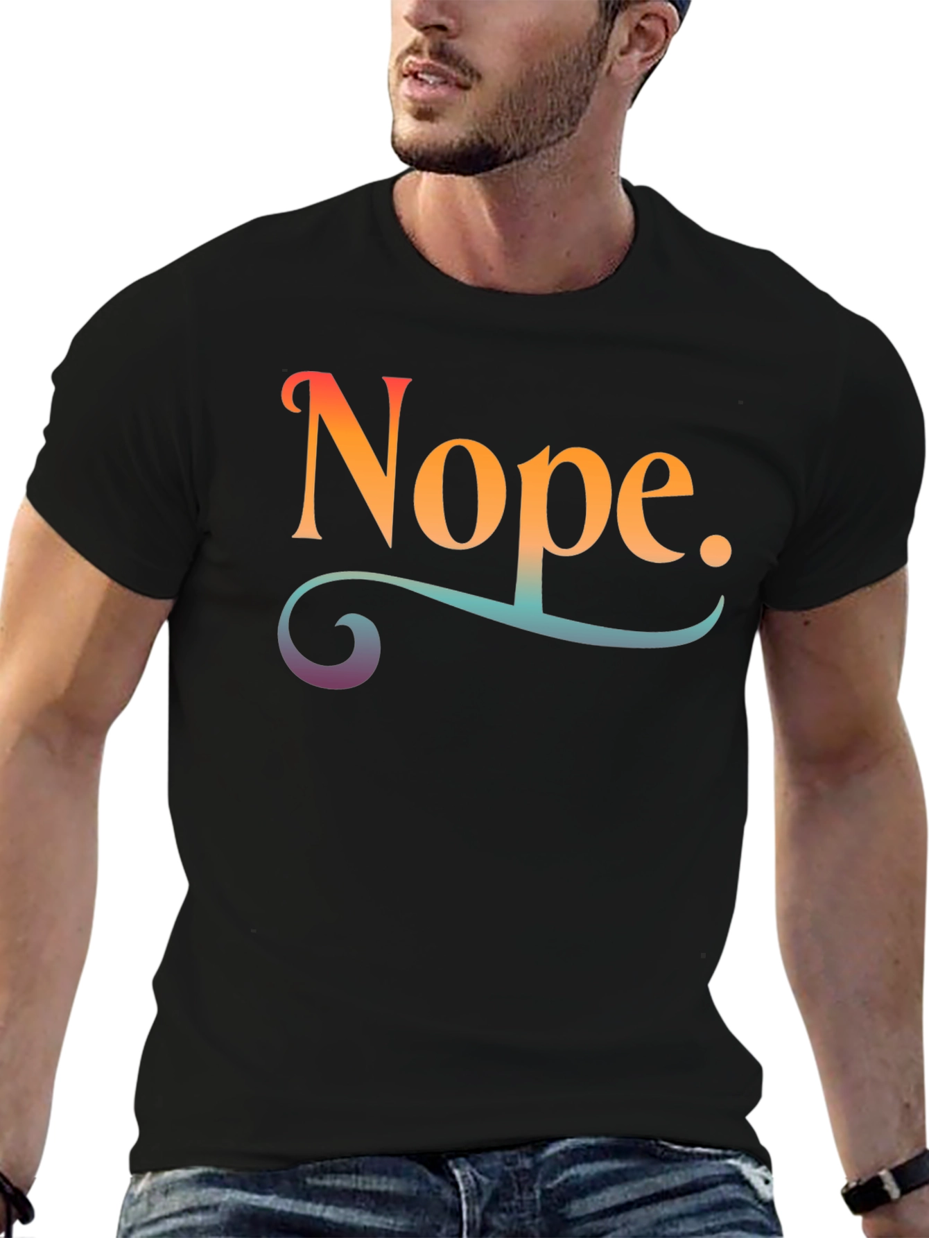 Nope Graphic Tee - Unisex Black T-Shirt