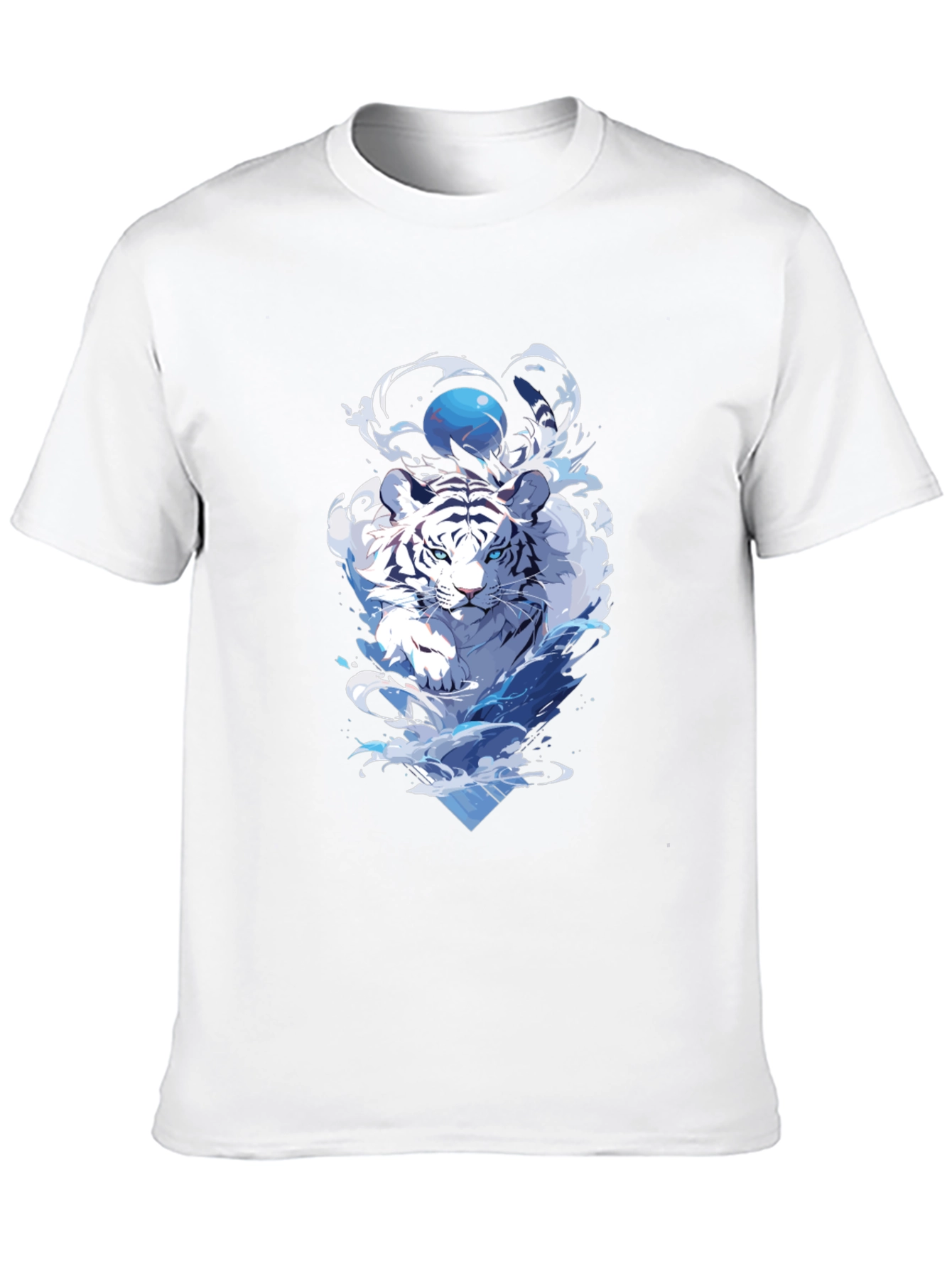 White Tiger Graphic Tee - Cool Animal Print Shirt