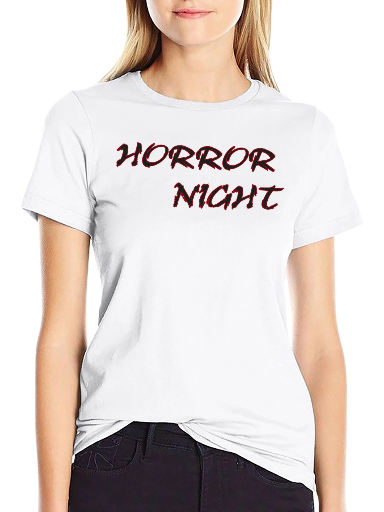 Horror Night Graphic T-Shirt - Black