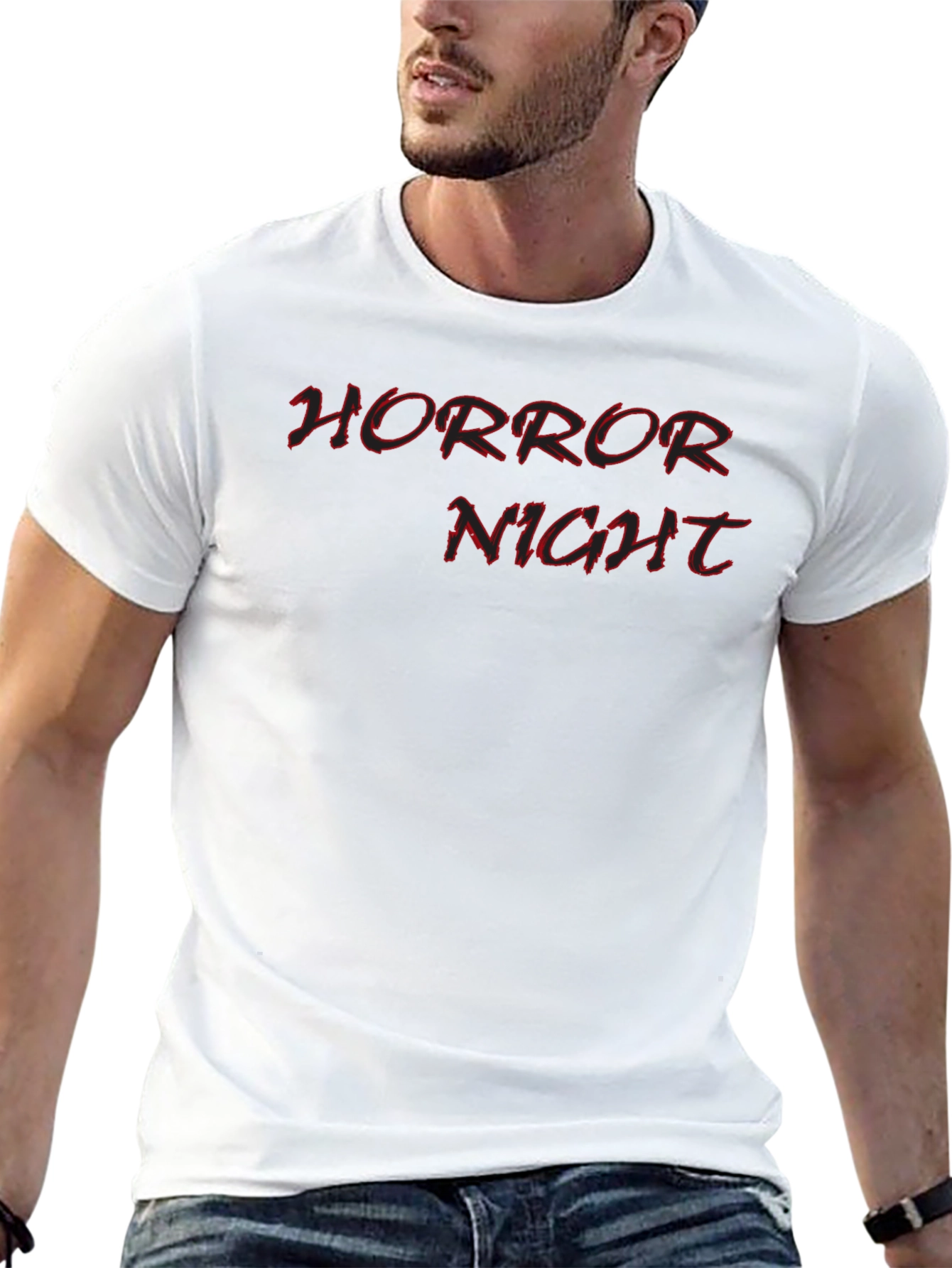 Horror Night Graphic T-Shirt - Black