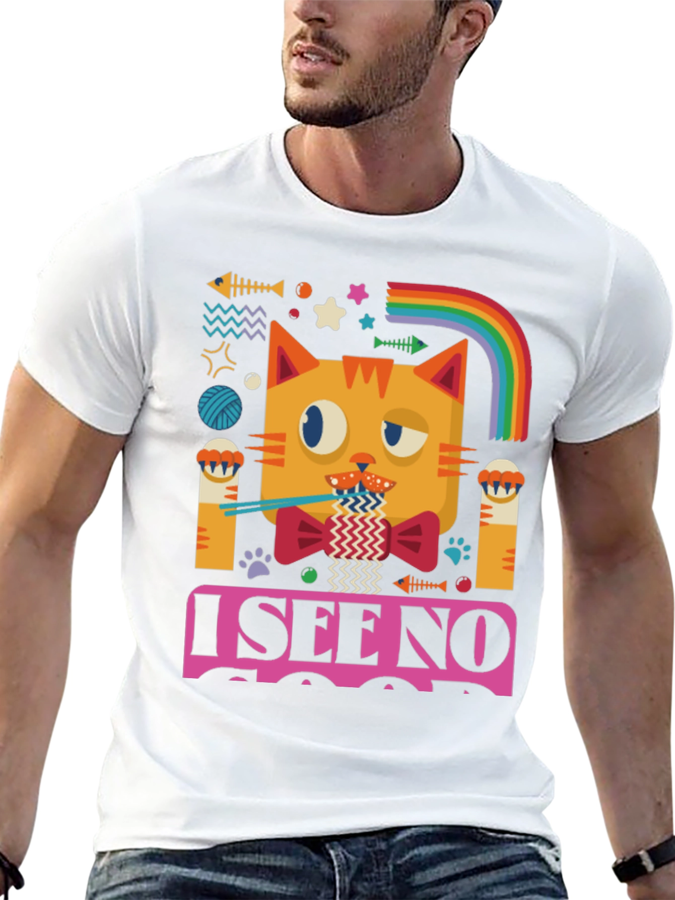 I See No Good Cat Graphic Tee